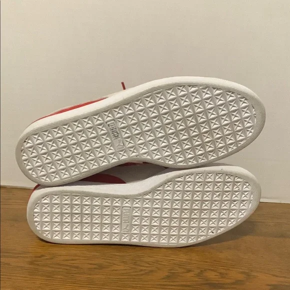 Puma Red and White Suede Sneakers - Picture 11 of 11
